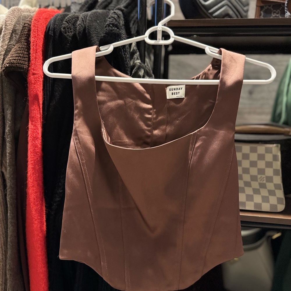 Sunday Best Chocolate Brown Crop Top
